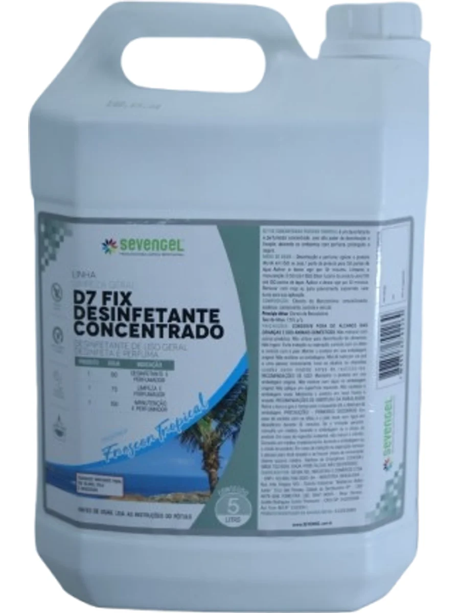 D7 Fix Desinfetante Concentrado Fragrância Tropical 5L
